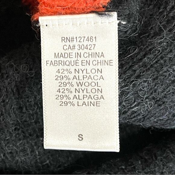 Wildfox Mirage Black Rainbow Striped Alpaca Wool Oversized Pullover Sweater - S - Picture 10 of 12